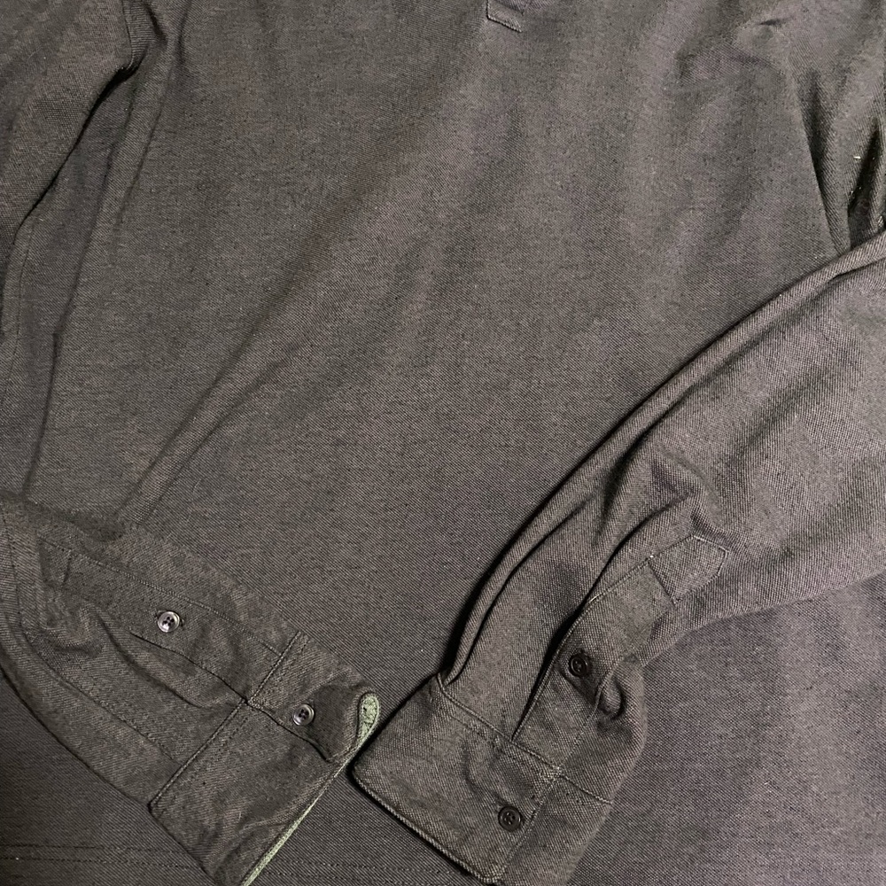 Large mens Fairlane long sleeve polo purple